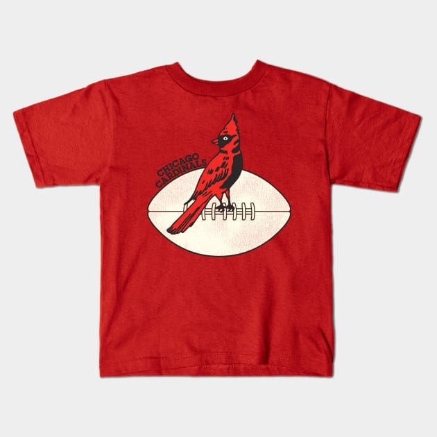 Defunct Chicago Cardinals Football Team Kids T-Shirt by Defunctland